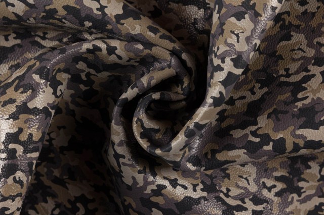 Vitello agnello stampa mimetico camouflage paillettes moro bicolor